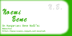 noemi bene business card
